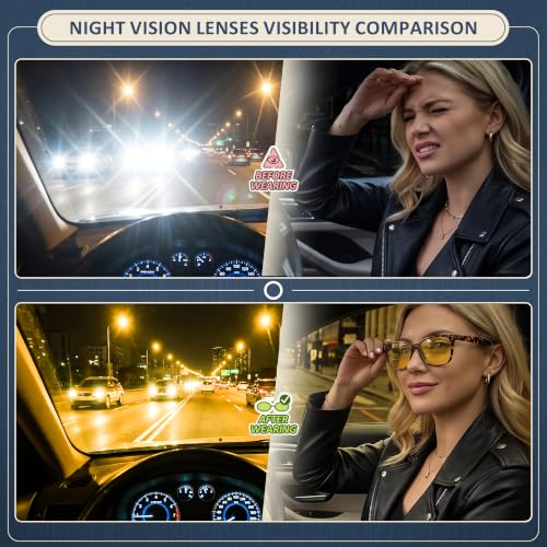 Image of LVIOE Night Vision Driving Glasses for Women Polarized