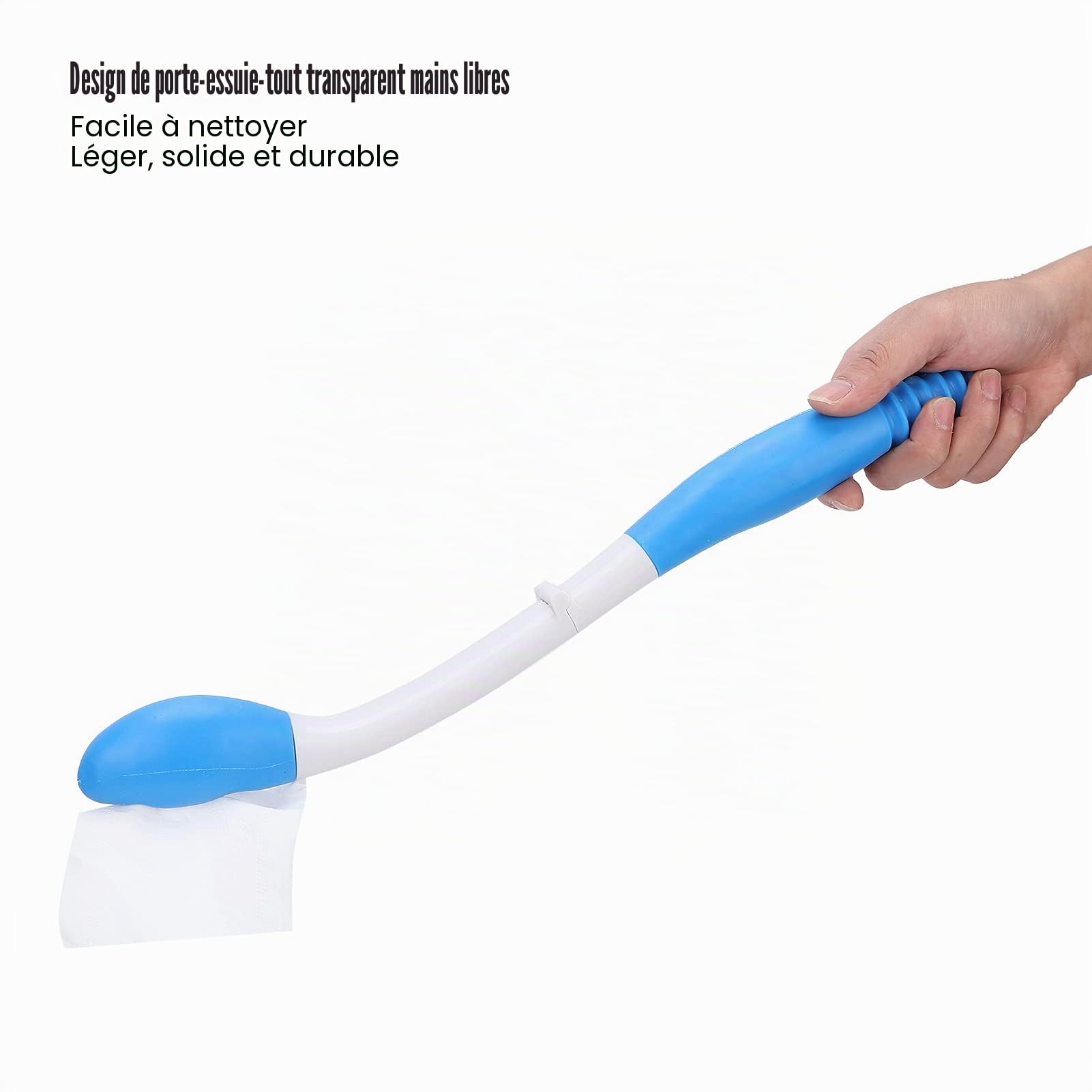 Essuie-glace Inférieur Pliable, Aides aux Toilettes Auto-assistance pour Essuyer les Aides à la mobilité de la Salle de Bain pour les Personnes Handicapées et les Personnes âgées