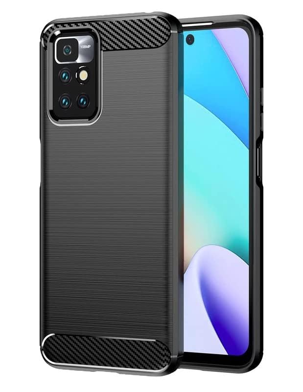 Image of Hybrid Carbon Fiber Back Case for Poco M4 Pro 5G /Note 11 5G /Note 11T 5G (Black)