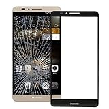 Bulkware ohne Umverpackung Displayglas Ersatzglas Scheibe Frontglas für Huawei Ascend Mate 7 Front Glas Glass Screen + Werkzeug SCHWARZ