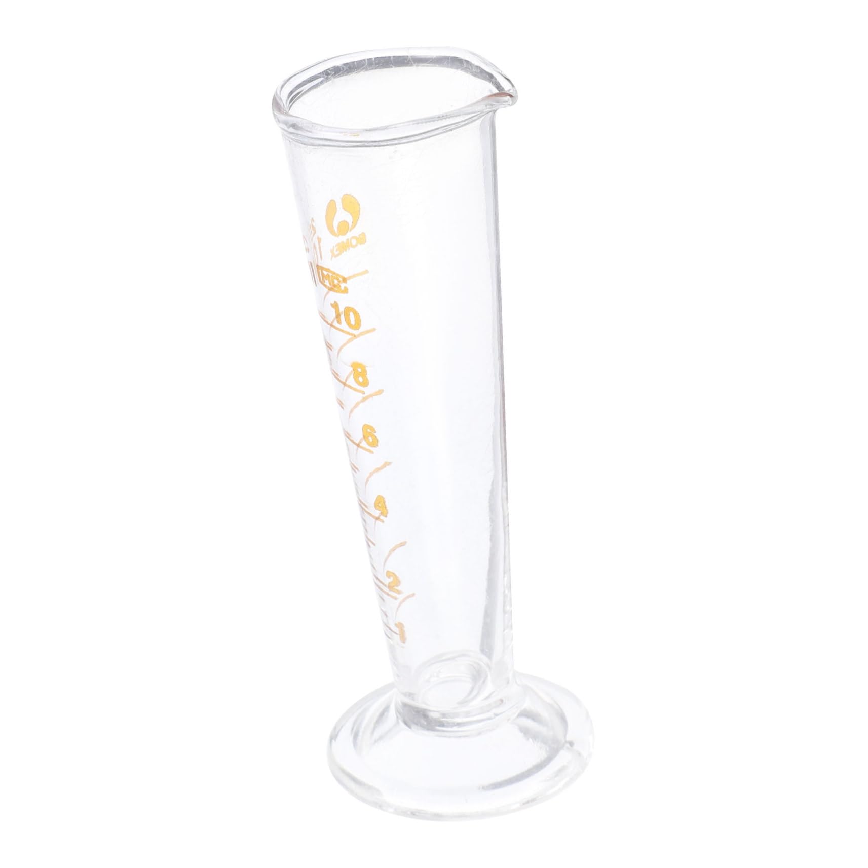 Ciieeo Graduated Laboratory Cup 10ml Clear Borosilicate Glass Measuring Cup for Lab Household Baking