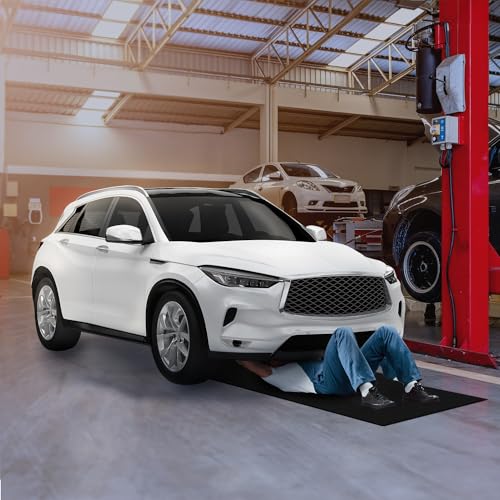 Image of ITSOFT Garage Floor Mat Absorbent Oil Pad Contains Liquid Protects Garage Floor Surface, Reusable, Washable, 38 x 29 Inches