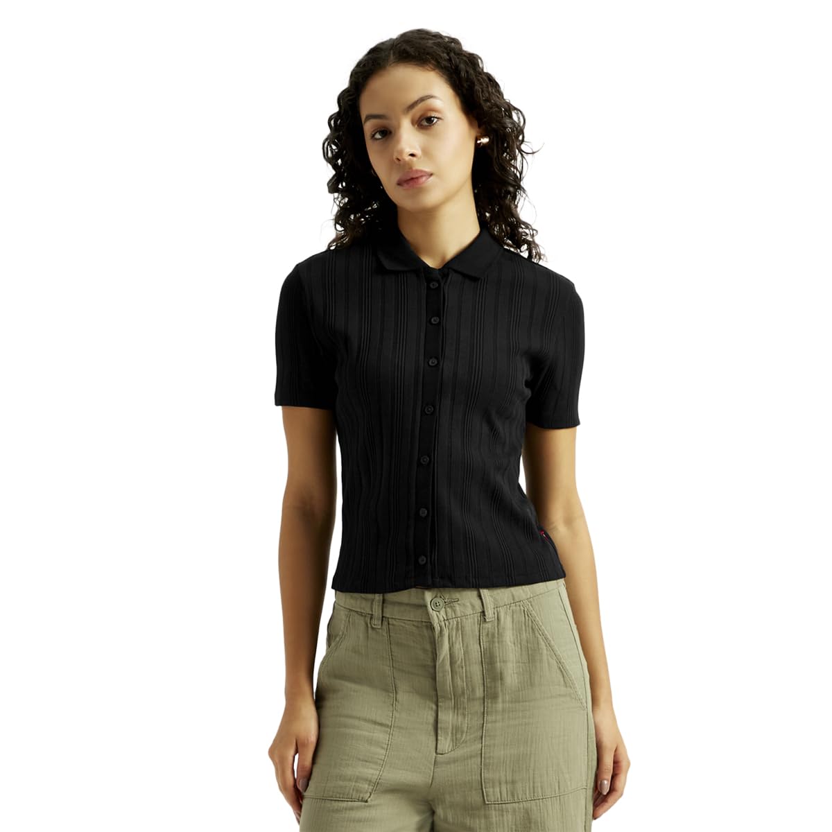 Women's Textured Slim Fit Shirt