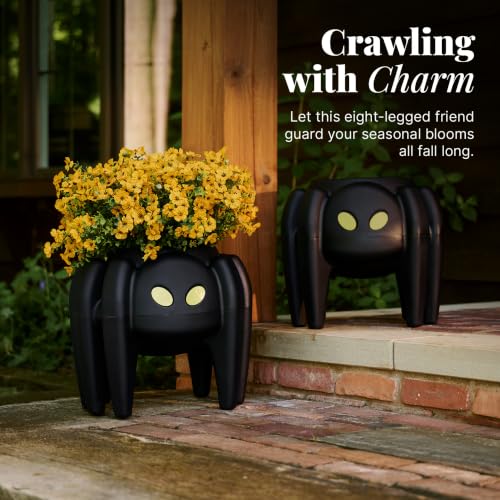 Step2 Spooky Spider Planter, Indoor/Outdoor Fall Decor, Black - image 2