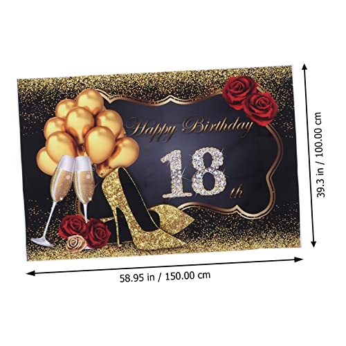 NOLITOY 1Pc Pano De Fundo De Aniversário Banners De Feliz Aniversário Crianças Tapeçaria De Bautizo