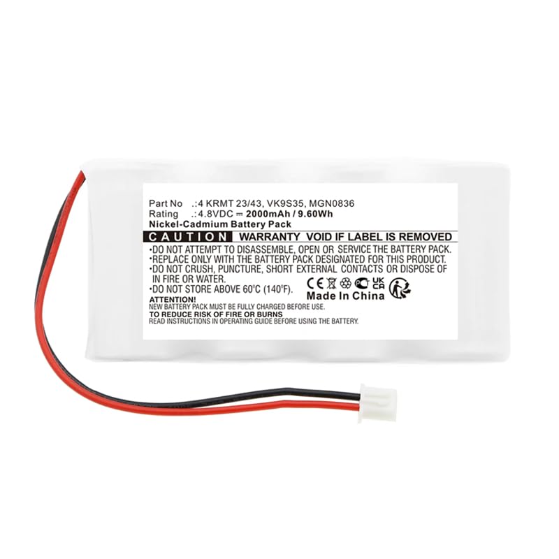 Batterie Ni-CD SC 4,8 V 2000 mAh 2 Ah 4,8 V pour lampe d'urgence 804284N