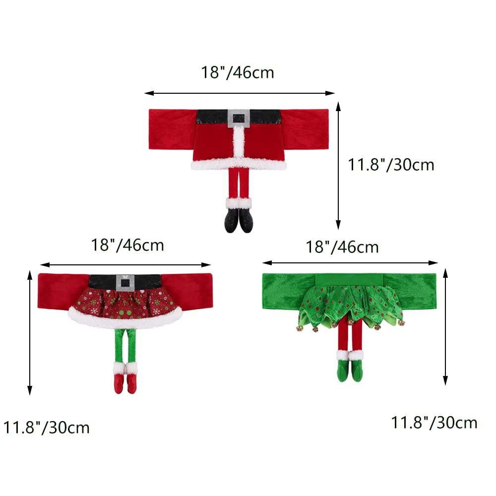 Yahpetes Chair Back Cover 3 Pcs Christmas Chair Sashes 18