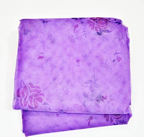 Image of Skab Double Bed High-Density Poly Ethylene Adults Washable 7 X 8 Feet Printed Mosquito Net /Machardani (Purple, Bed Box)