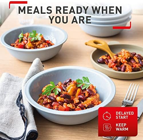 Tefal Turbo Cuisine Electric Pressure Cooker, 10 Programmes inc. stew, steam, bake, slow cooker, Rice cooker, 4.8L, 1000 W, Plastic, Black, CY754840
