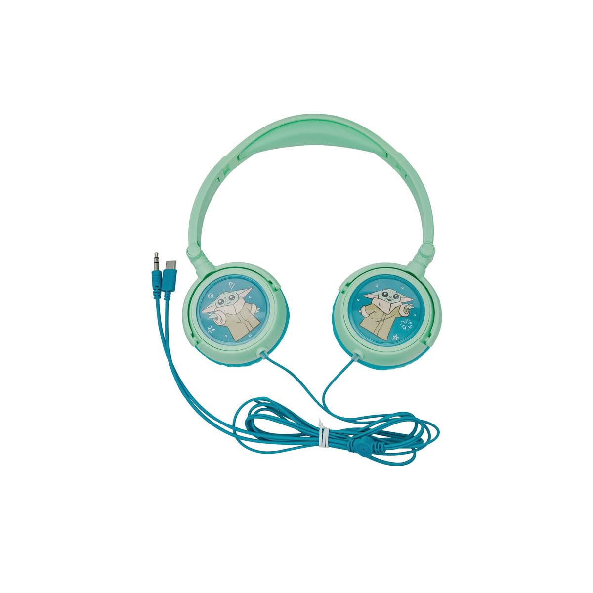 Lexibook, Disney Star Wars, Cuffie Pieghevoli con Filo, Cuffie Over-Ear Comode, Limitazione del Volume Sicura, Archetto Regolabile per Bambini, Verde, HP010SW