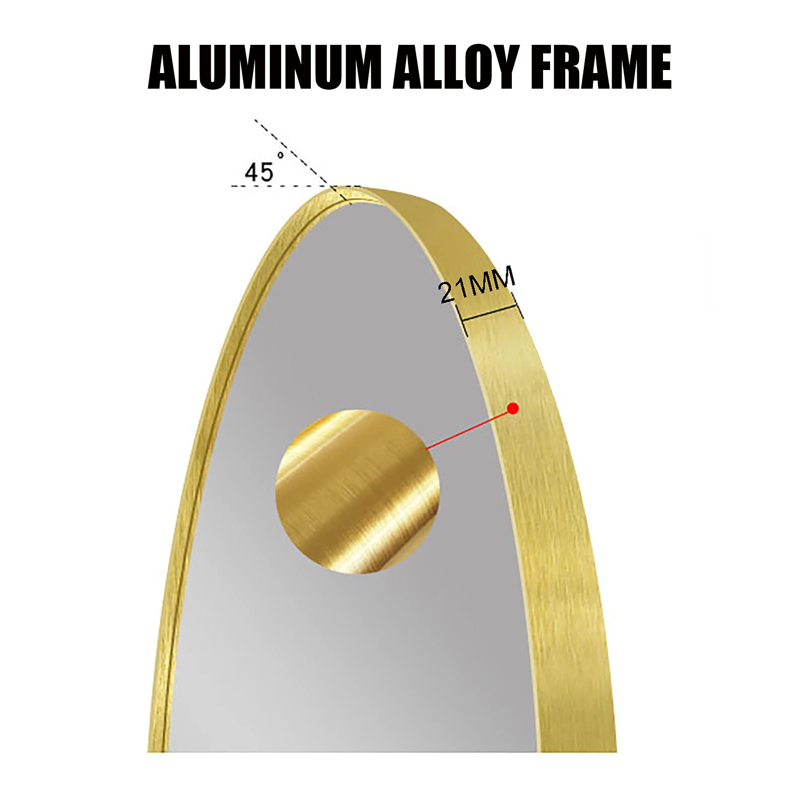 S'AFIELINA Specchio da bagno rotondo 80 cm, antiappannamento Luce