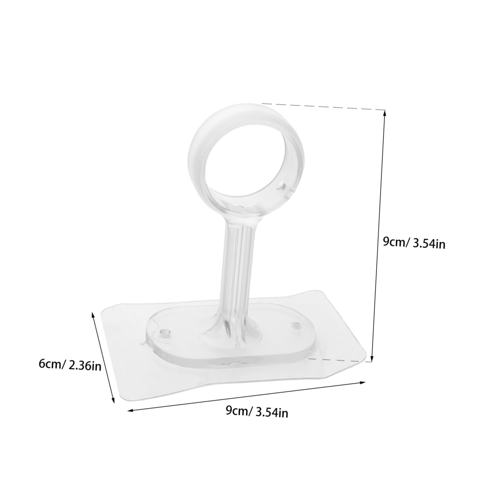 Cabilock 2pcs Self Adhesive Ceiling Mount Curtain Rod Holder No Drill Installation Wall Safe Bracket for Various Curtain Elegant Design Strong Adhesive for Secure Fit