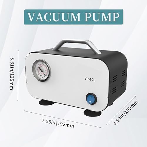 T-Stereo T-STEREO-VP-10L Lab Diaphragm Vacuum Pump Vp-10L Portable Mini Oilless Pump Oil Free 10L/Min & Rubber Tube thumb #2
