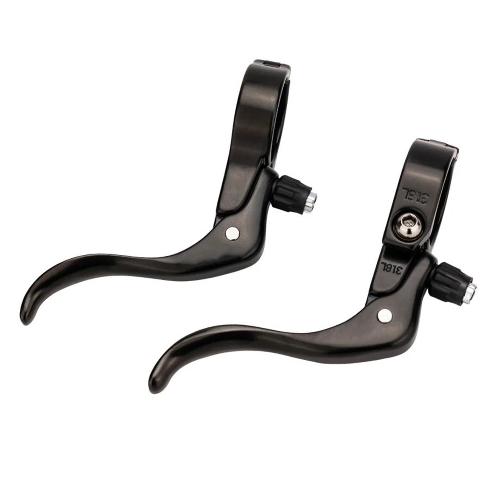 POAYUEWR 1Pair Bicycle Parts Road Bike Brake Levers 22.2mm 31.8mm Fixed Gear Deputy Vice Brake Parts Brake Handle Bike Brake Drum(1pair Black 31.8)