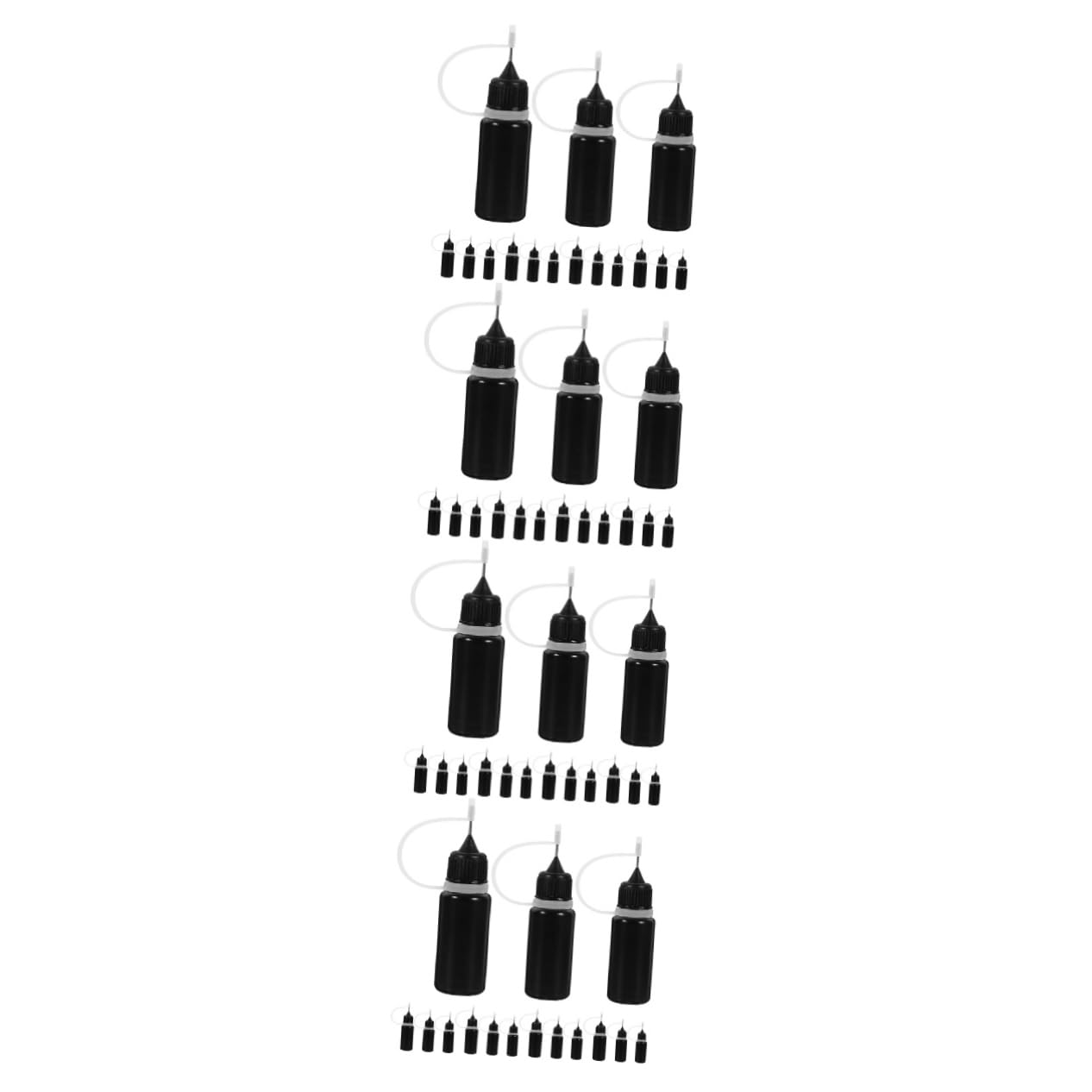 Mobestech 4 Sätze Flasche Mit Squeeze Flasche Quetschn Sqeeze Kleber-dispenser Saufmaschine Nachfüllbare n Leere Rostfreier Stahl Black 30 Stück * 4
