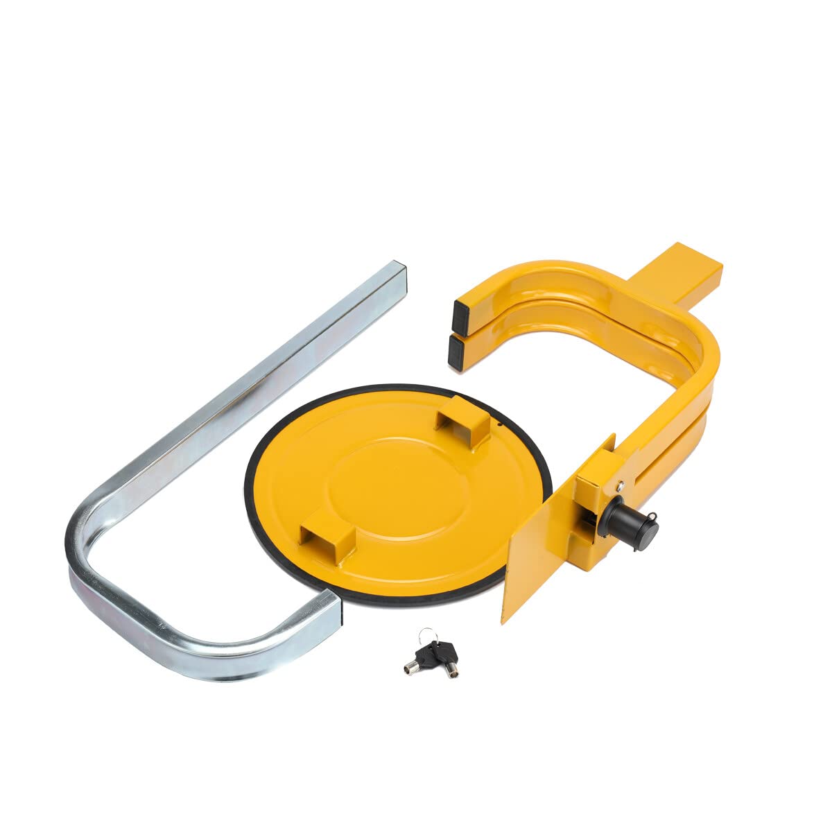 Radkralle Parkkralle Reifenkralle mit Sicherheitsschloss 2 Schlüssel Diebstahlsicherung für PKW Wohnwagen Reifenbreite 220mm Räder 13-15"