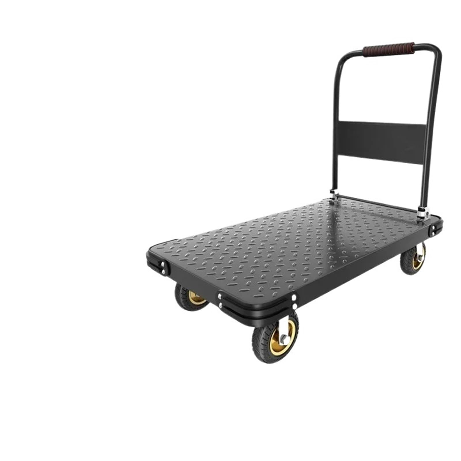 Platform Truck Cart, Household Folding Steel Platform Trolley With Silent Wheels(110-65-6d)