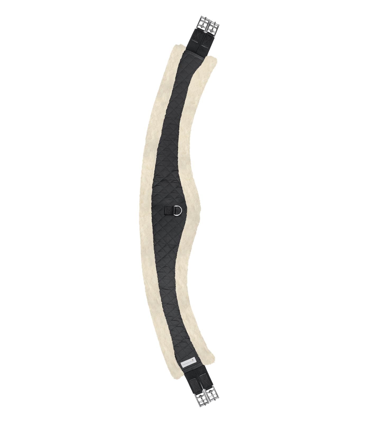 WALDHAUSEN Moon Long Strap with Teddy Fur, Black/Natural, 135 cm