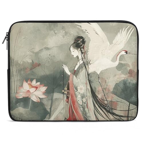 Housse antichoc pour ordinateur 15 pouces sacoche imperméable motif ancien