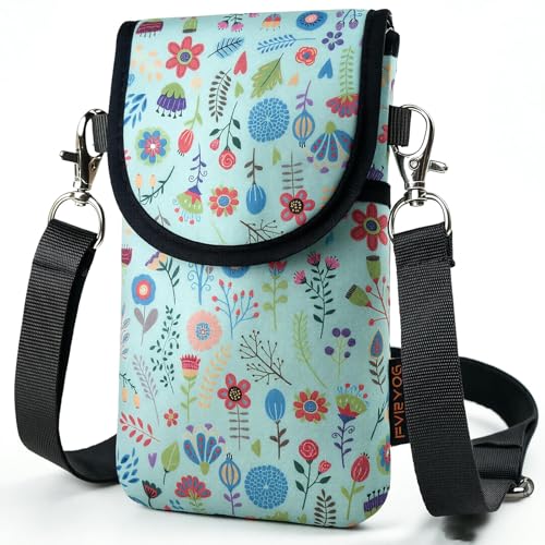 Image of Neoprene Phone Sleeve Pouch Case Bag for Men Women w /Crossbody Strap /Neck Lanyard for iPhone 17 /16 /15 /14 Pro Max, Samsung S25,Pixel 10