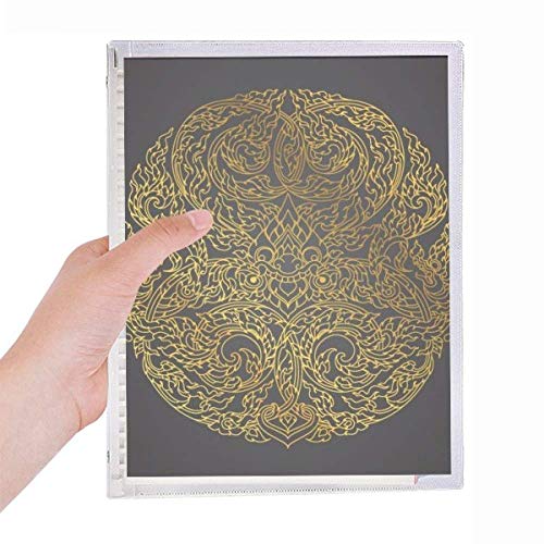 Carnet circulaire Thaïlande à spirale feuille dorée luxe