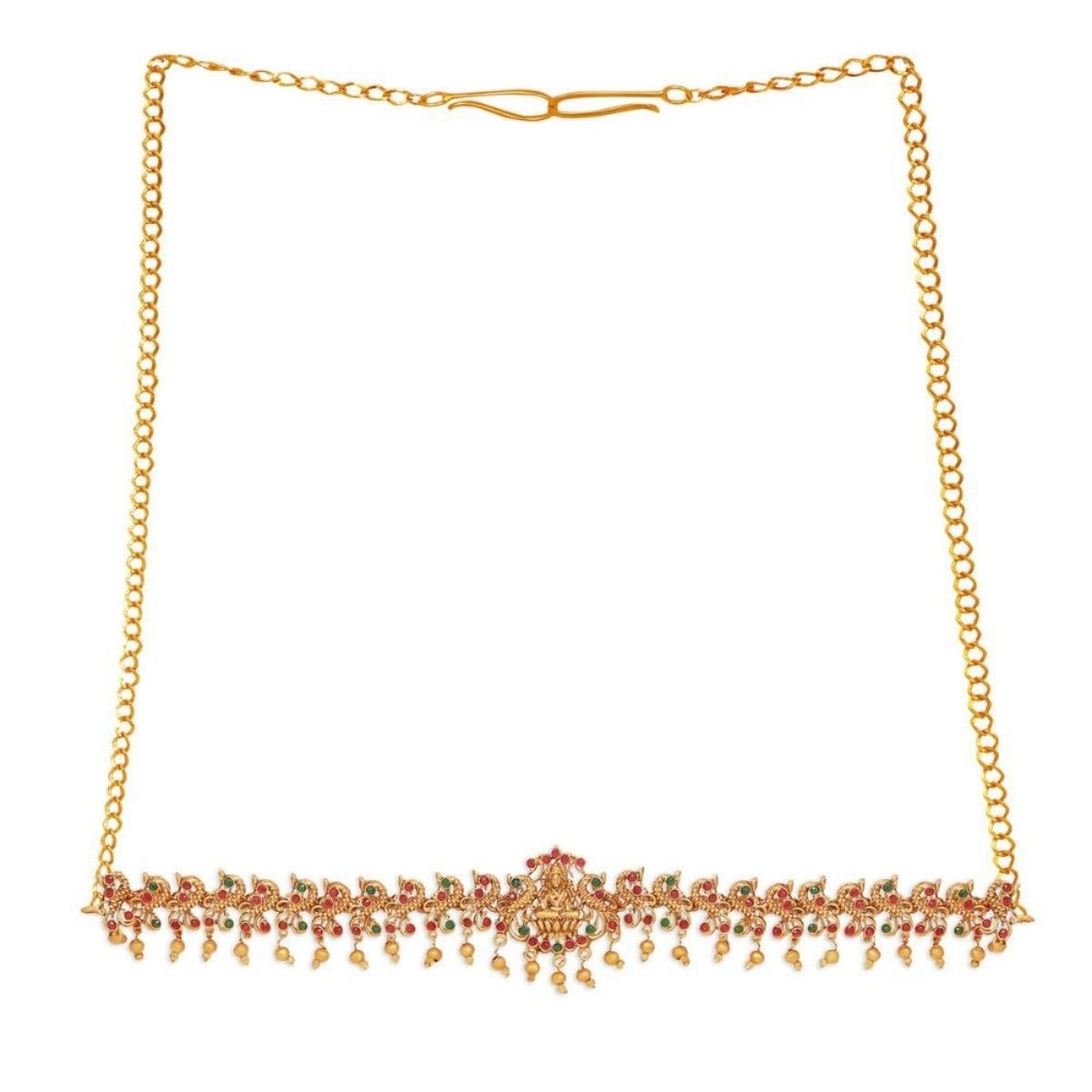JWELLA Traditional Gold Plated Temple Style Kamarband Ethnic Waist Chain Vaddanam Hip Waist Chain Belt with Metal Drops Perfect for Special Occasions for Women and Girls (Pack Of 1) (B0D9SBXDWM) Amazon Price History, Amazon Price Tracker