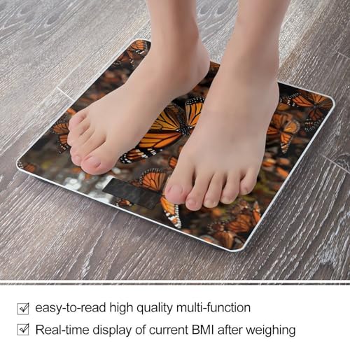 Báscula digital de baño con pantalla LCD grande y vidrio templado miniatura 5