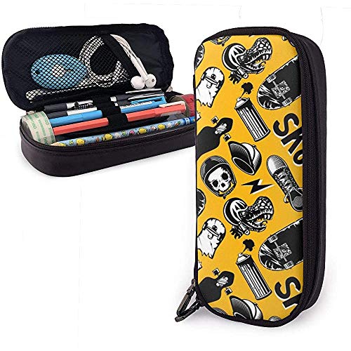 Preisvergleich Produktbild Skateboards Skate Leder Federmäppchen, Bleistiftbeutel Stifthalter Etui