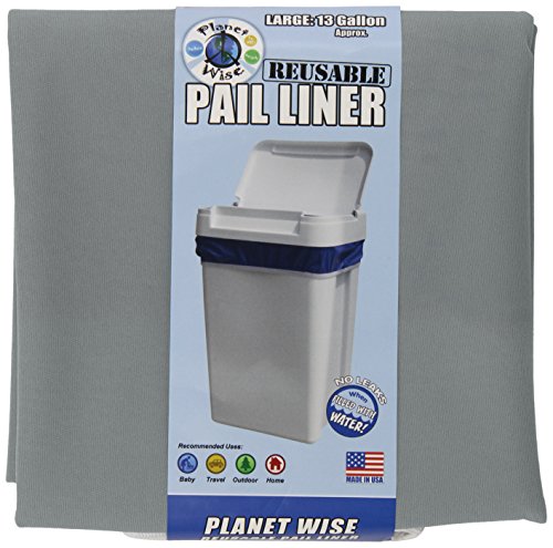 Image of Planet Wise Slate Large Pail Liner | Perfect Reusable Liner for Your Diaper Pail | Completely Waterproof Perfect For Wet Diapers, Swimwear, Or Wet Towels | Reduce Your Waste In Your Everyday Life