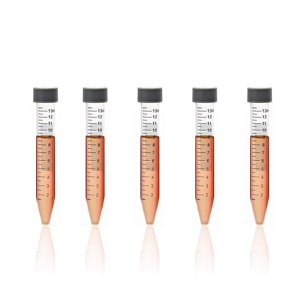 Provette per centrifuga 15 ml 50 pezzi, polipropilene autoclavabile, tappo a vite ermetico, sterile gamma, graduate(15ml 17x120mm 50pcs/bag)