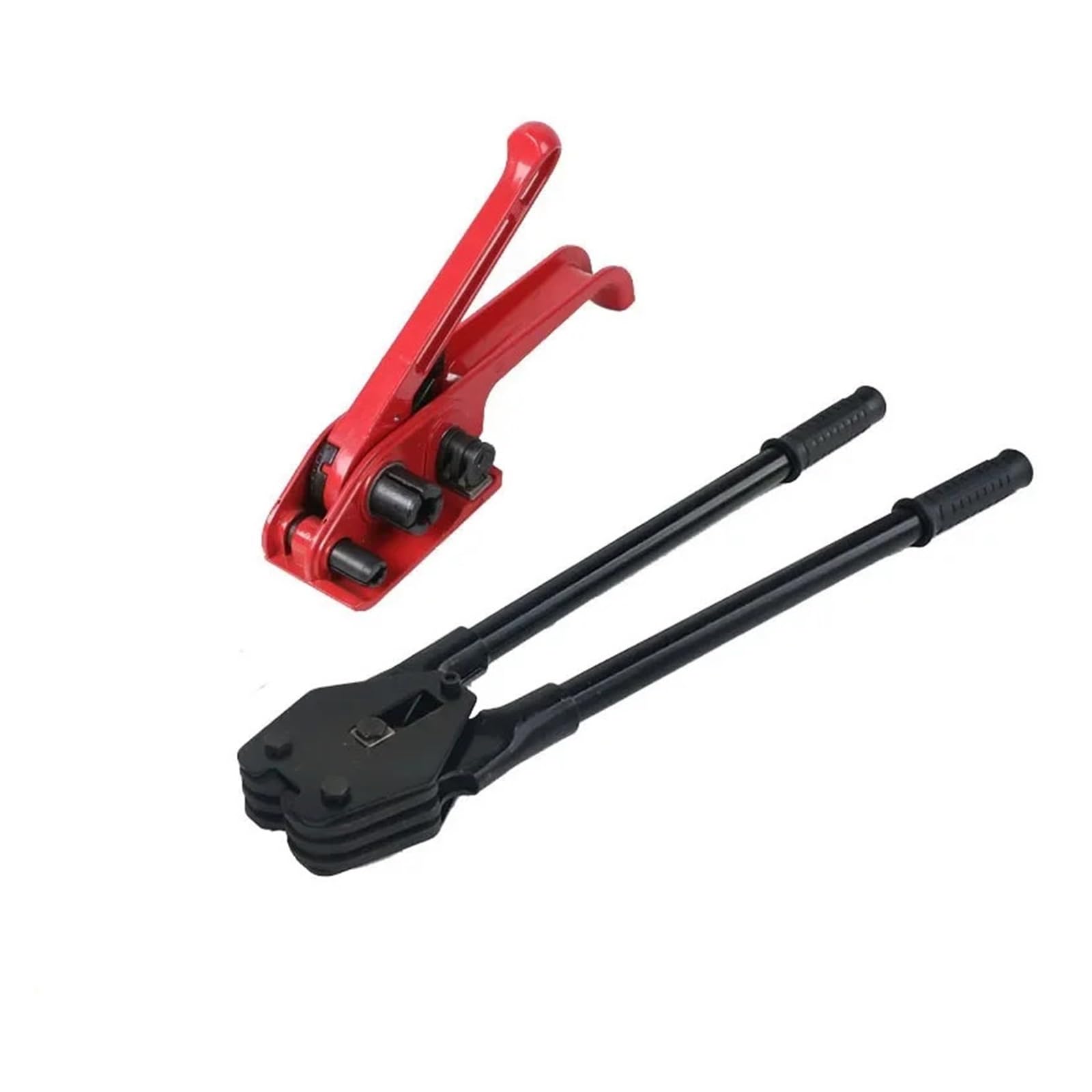 Cfwwsaq Red Baler Set Strapping Machine, Tenser Strapping Baling Machine Pet Plastic Steel Belt Tenser Strapping Machine Manual Tools Packing Machine Set Red