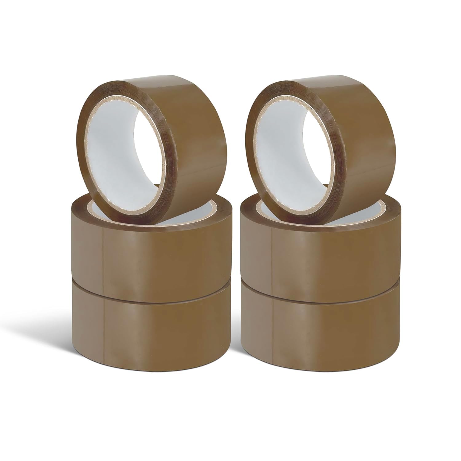 STERUN 6 Rolls Brown Parcel Tape 48mm x 66m Low Noise Tangle Free Ideal For Strong Packaging, Wrapping, Cardboard Box