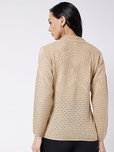 Image of Modeve Self Print Long Sleeves Winter Sweaters for Women||Winterwear||