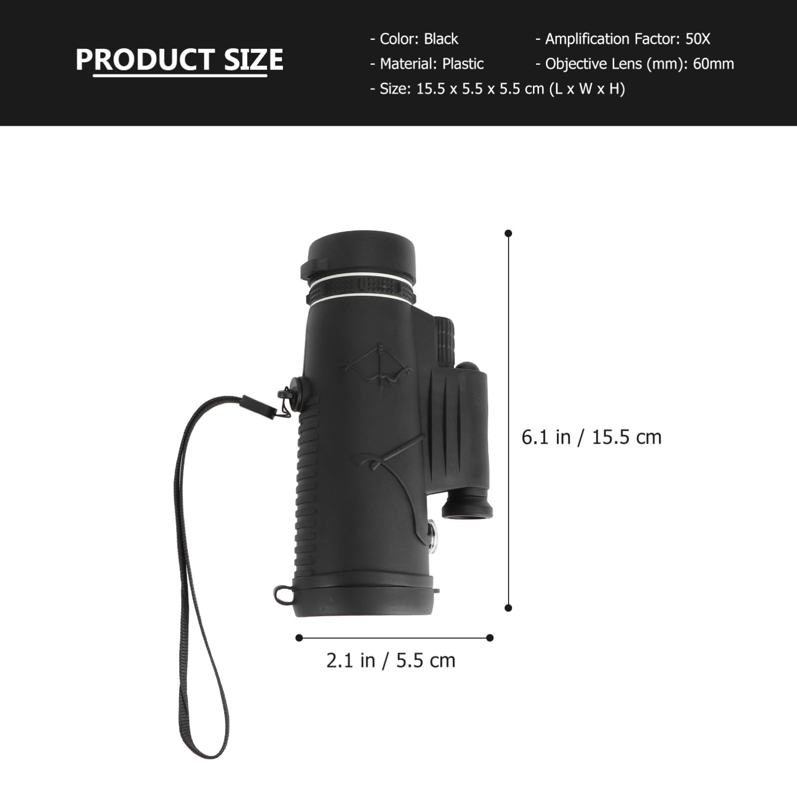 Angoily Monocular Tripode y Clip para Teléfono para Observación De Aves Viajes y Conciertos Telescopio Compacto y Ligero