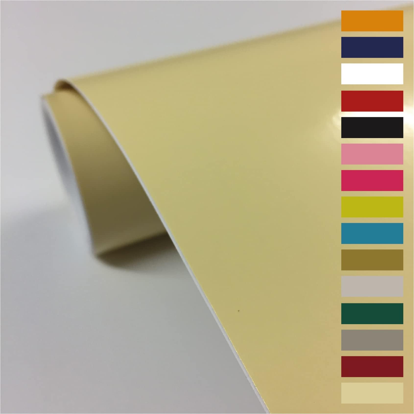 vgoltd Furniture Stickers Gloss Self Adhesive Vinyl Wrap Sticky Contact Paper Roll for Kitchen Countertop Cupboard Cabinets Wardrobe & Tabletops (Cream, 90 x 500 cm)