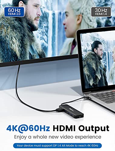 USB-C-HUB-4K-60Hz-Dockteck-USB-C-Multiport-Adapter-5-in-1-with-4K-HDMI-100W-Power-Delivery-3-USB-30-Data-Port-for-MacBook-ProAir-M1-2020-iPad-Pro-2021-iPad-Mini-6-Surface-Pro-and-More