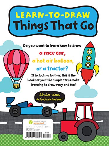 My First Learn-To-Draw: Things That Go: Coloring Book for Toddlers with 25 Wipe Clean Activities and Marker (My First Wipe Clean How-To-Draw) 9 My First Learn-To-Draw: Things That Go: Coloring Book for Toddlers with 25 Wipe Clean Activities and Marker (My First Wipe Clean How-To-Draw)