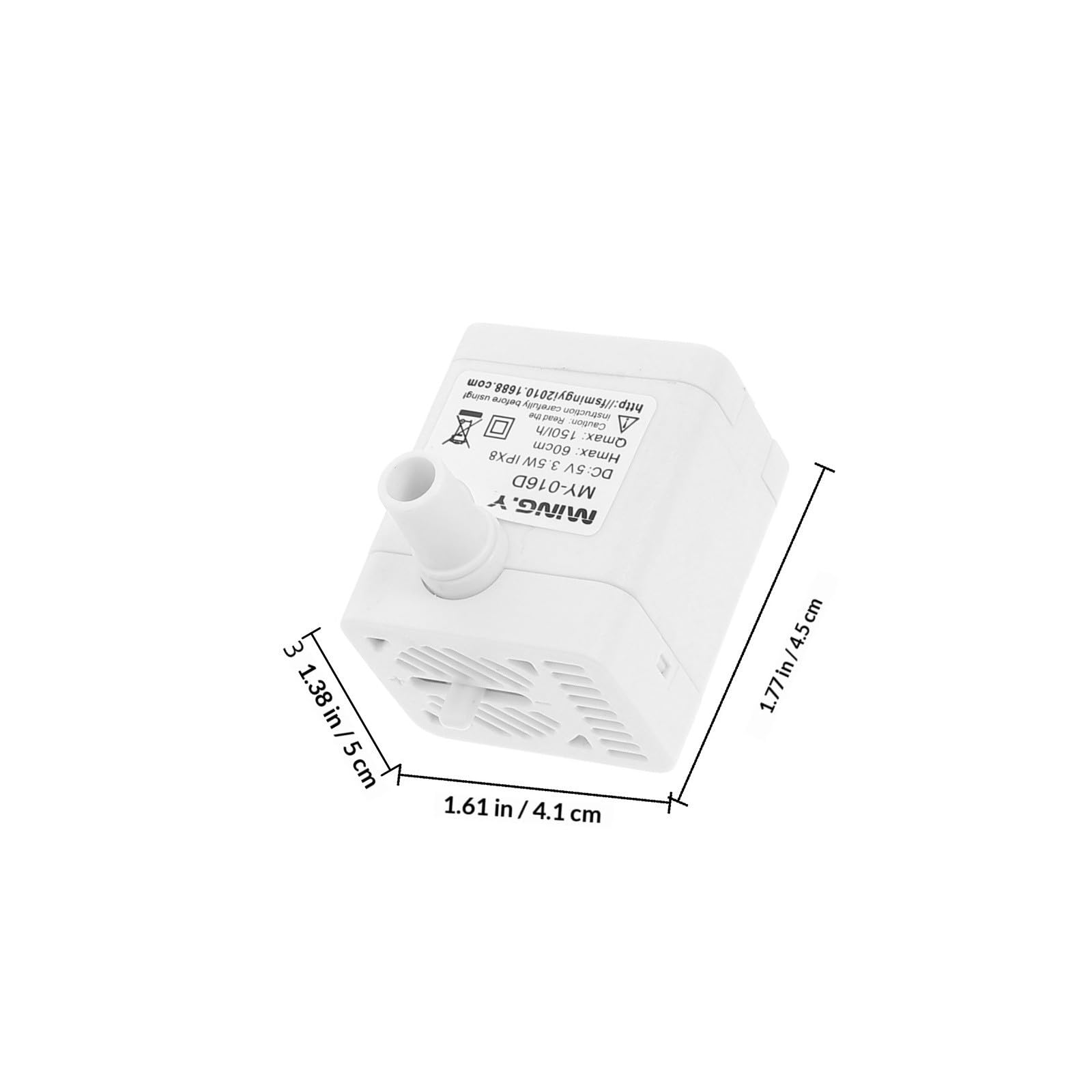 Toyvian Pompe Fontaine à Eau pour Chat USB Compacte et Silencieuse, Pompe Submersible en Abs 3w 150l/h pour Fontaines à Animaux Domestiques