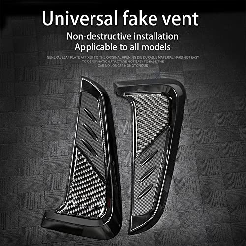Image of Fender Side Vents Trim, Front Door Fender Protector Carbon Fiber Emblem Side Mark Stickers Decals Sports Decoration Lossless Installtion Accessories 8.18 inch