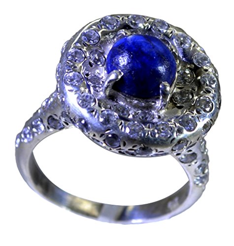 Bague de fiançailles lapis-lazuli argent véritable - Trouvez enfin votre taille du 46 au 68