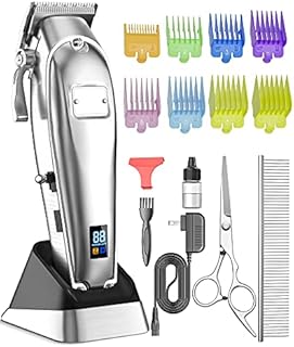 oneisall Dog Grooming Clippers for Thick Heavy Coats,2 Speed Cordless Hair Trimmers with Metal Blade Grooming Kit for Pets Dogs Cats Animals