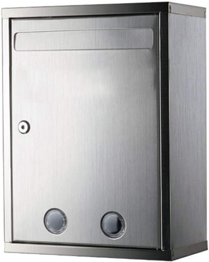 Mailbox Mail Box Stainless Steel Post Box Lockable Mailbox, Weatherproof Large