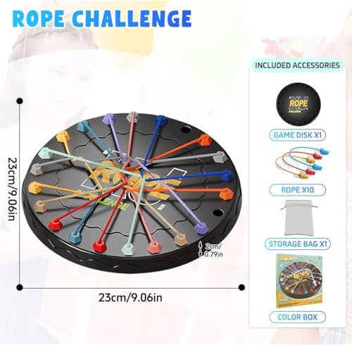 Image of Chain Triangle Chess Board Games for Kids Adults Family Fun Night Chess Set Triangle Rubber Band Game Interactive Brain Teaser Game 2 to 4 Players (Rope Untangling Puzzle Game)