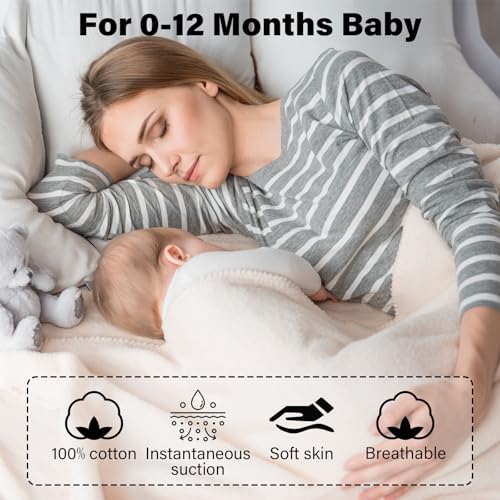 Muslin Baby Burp Washable Cloths Sets for Girl Boy Large, 8 Pack 100% Cotton Burp Clothes Absorbent Easy to Dry for Newborn Unisex 20 x 10 Inches(Khaki)2