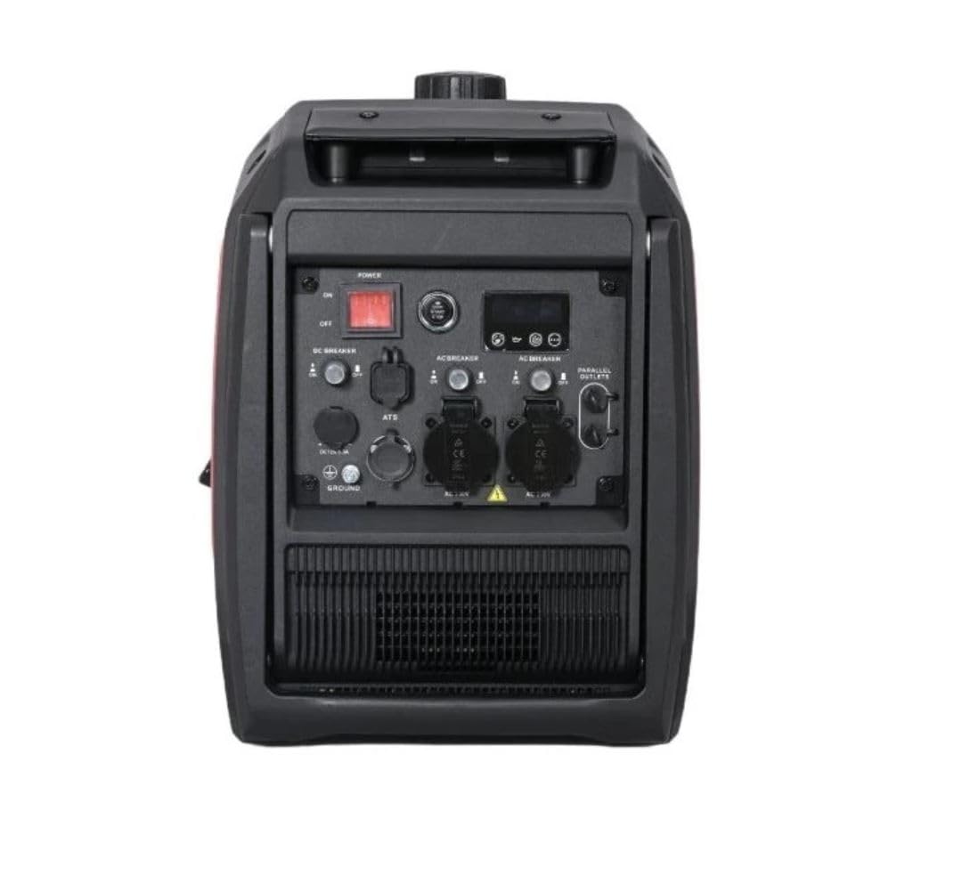 Hahn & Sohn H IG 4200 G ATS, generatore di corrente inverter, 4200 W, doppio carburante, benzina/GPL, ATS Ready, Modalità ESC, 230 V, 12 V DC + USB, 6,5 ore di autonomia per campeggio, cantiere e