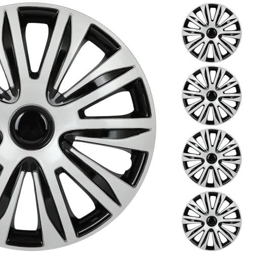 SCITOO 16 Inch Gloss Black and Silver Set