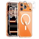 Saiuxiu for iPhone 17 Pro Max Case, Compatible with MagSafe, Magnetic Slim Cover, Anti-Yellowing & Shockproof, Full Camera Protection, Includes Screen & Lens Protectors, Clear Protective Case