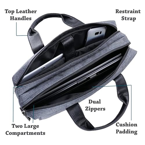 eBigValue Laptop Bag 14 Inch, Business Laptop Bags for Men Messenger Bag Briefcase Office Bag for Men Women Laptop Water Resistant 14 Inch Laptop Bags for Travel College Work Bag2