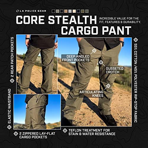 LAPG Men's Core Stealth Cargo Pant, Lightweight Elastic Waistband EDC Pants, Durable Ripstop Cargo Pants for Men4
