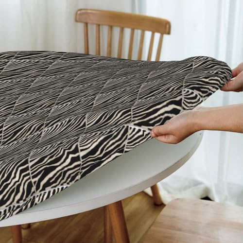 Nappe ronde élastique anti-glisse : la solution pour table d'extérieur - 3